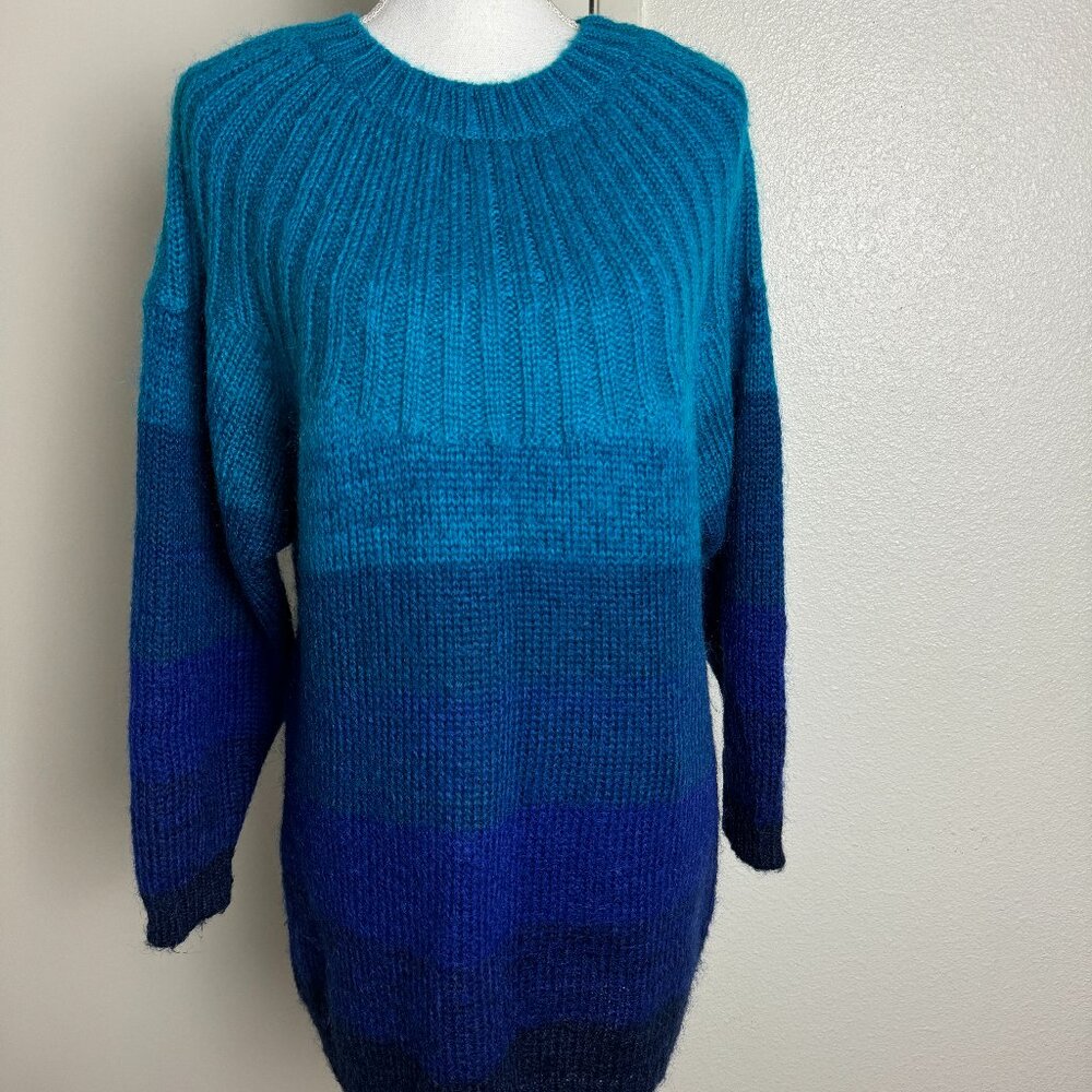 Ombre Mohair Blend Chunky Sweater  Size S - M Like NEW